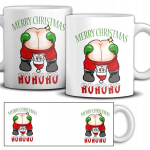 KUBEK PREZENT MERRY CHRISTMAS Śmieszne Wzory MiX