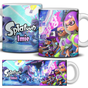 KUBEK Prezent MiX WZORÓW z gry SPLATOON Twoje IMIĘ