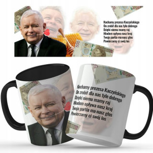 KUBEK PREZENT PIS Prezes Jarosław KACZYŃSKI Wzory