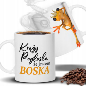 KUBEK Śmieszny PREZENT Jestem BOSKA Różne WZORY