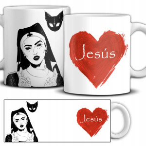 KUBEK Śmieszny Prezent Love JESUS Wiele WZORÓW
