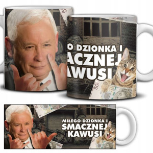 KUBEK Śmieszny PREZENT Prezes Kaczyński WZORY MiX