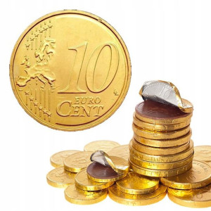 MONETY Czekoladowe Wypełnienie Do Kubka 10 SZT