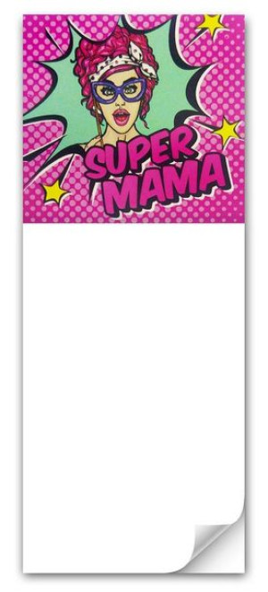 Magnes na lodówkę z notatnikiem SUPER MAMA 1 szt.