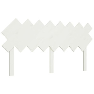 Wezgłowie łóżka, białe, 159,5x3x80,5 cm, lite drewno sosnowe