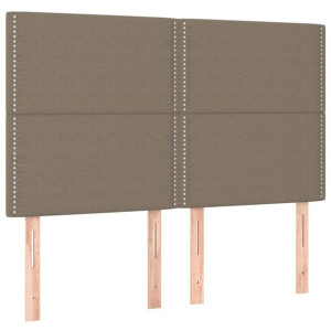 Zagłówki do łóżka, 4 szt., taupe, 72x5x78/88 cm, tkanina