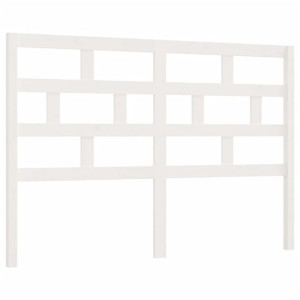 Wezgłowie łóżka, białe, 156x4x100 cm, lite drewno sosnowe