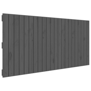 Wezgłowie łóżka, szare, 140x3x60 cm, lite drewno sosnowe