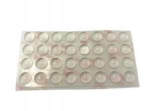 Amortyzator Odbojnik Silikonowy Samoprzylepny fi 11x5 mm, Przeźroczysty