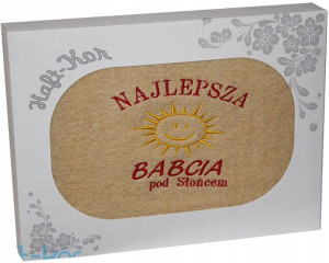 Ręcznik Z Haftem Dla Dzień Babci 70x140 Na Prezent
