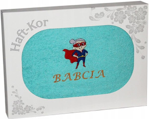Ręcznik Z Haftem Dla Dzień Babci 70x140 Na Prezent