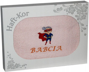 Ręcznik Z Haftem Dla Dzień Babci 70x140 Na Prezent