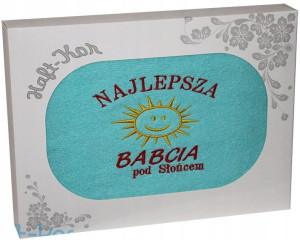 Ręcznik Z Haftem Dla Dzień Babci 70x140 Na Prezent