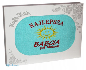 Ręcznik Z Haftem Dla Dzień Babci 70x140 Na Prezent