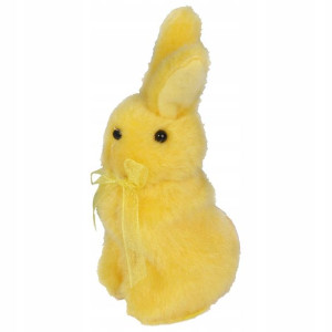 ZAJĄCZEK wielkanocny żółty PLUSZOWY FIGURKA 12CM