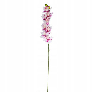 ORCHIDEA BIAŁO FIOLETOWA sztuczny kwiat