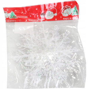 Śnieżynka składana -zawieszka biała 12 cm