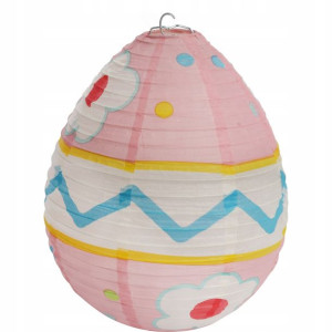 Jajko Lampion Papierowy Rozkładany 25cm Różowy