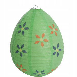 Jajko Lampion Papierowy Rozkładany 25cm Zielony