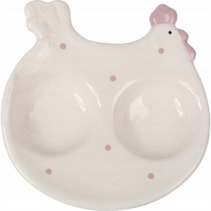 Kura Ceramiczna Talerzyk Podstawka Na Sól I Pieprz