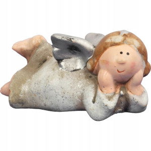 Anioł ceramiczny leżący 11cm