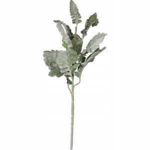 Gałązka Sztucznych Omszałych Liści 45 cm zielona