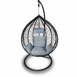Fotel ogrodowy bujany kokon F-03-BL szary