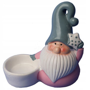 Ceramiczna ozdoba świąteczna MIKOŁAJ z podstawką
