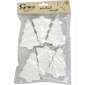 Komplet 6 choinek styropianowych 9 cm Goliat