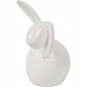 Zając ceramiczny biały 23.5x17x12 cm