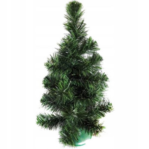 Choinka sztuczna ZIELONO SREBRNA 45 CM + stojak
