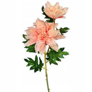 Gałązka 2 dalii łososiowa 66cm