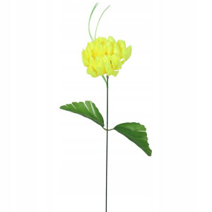 Chryzantema pojedynka żółta 45cm KWIATY SZTUCZNE