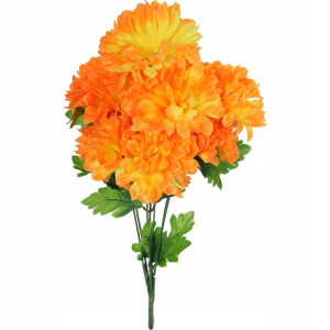 Bukiet 7 chryzantem 58 cm POMARAŃCZOWY kwiaty