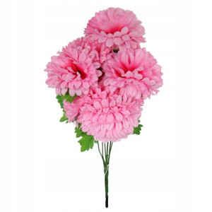 Bukiet 7 chryzantem 58 cm RÓŻOWY kwiaty