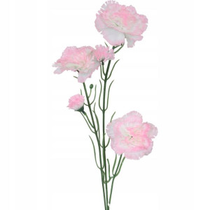 Gałązka Pięciu Goździków Różowo-białe 68cm