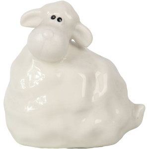 Baranek ceramiczny biały dekoracja Wielkanoc