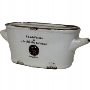 Osłonka ceramiczna biała szkliwiona dekoracja dom