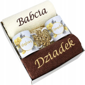 Prezent Dzień Babci I Dziadka Ręczniki Kubki Haft