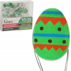 Jajka Girlanda Lampki 10led Wielkanoc Zielone