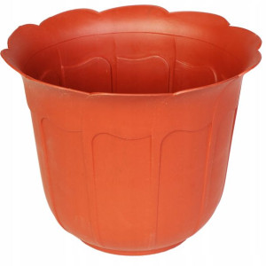 PROSTA DONICZKA CEGLANA w kształcie kwiata 18 cm