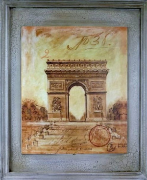 Obraz Łuk Triumfalny architektura 46x56cm