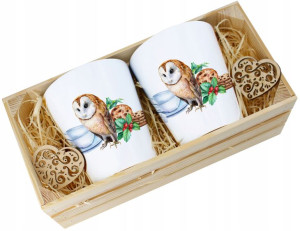 Prezent Świąteczny Zestaw Kubków Latte W Skrzynce