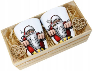 Prezent Świąteczny Zestaw Kubków Latte W Skrzynce