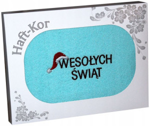 Ręcznik 70x140 Z Haftem Na Prezent Wesołych Świąt