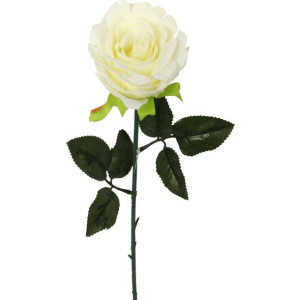 Sztuczny kwiat róża w kolorze białym 68 cm SZTUCZNE KWIATY