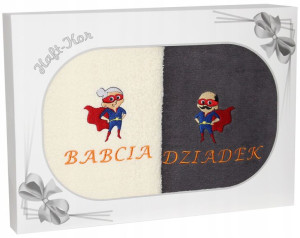 Prezent Dla Babci I Dziadka Zestaw Dwóch Ręczników