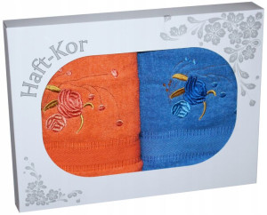 Prezent Komplet Dwóch Ręczników 50x100 Z Haftem