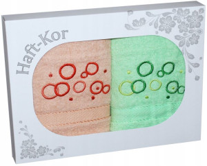 Prezent Komplet Dwóch Ręczników 50x100 Z Haftem