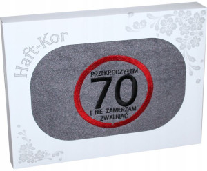 Ręcznik 70x140 Z Haftem Na Prezent 70 Urodziny